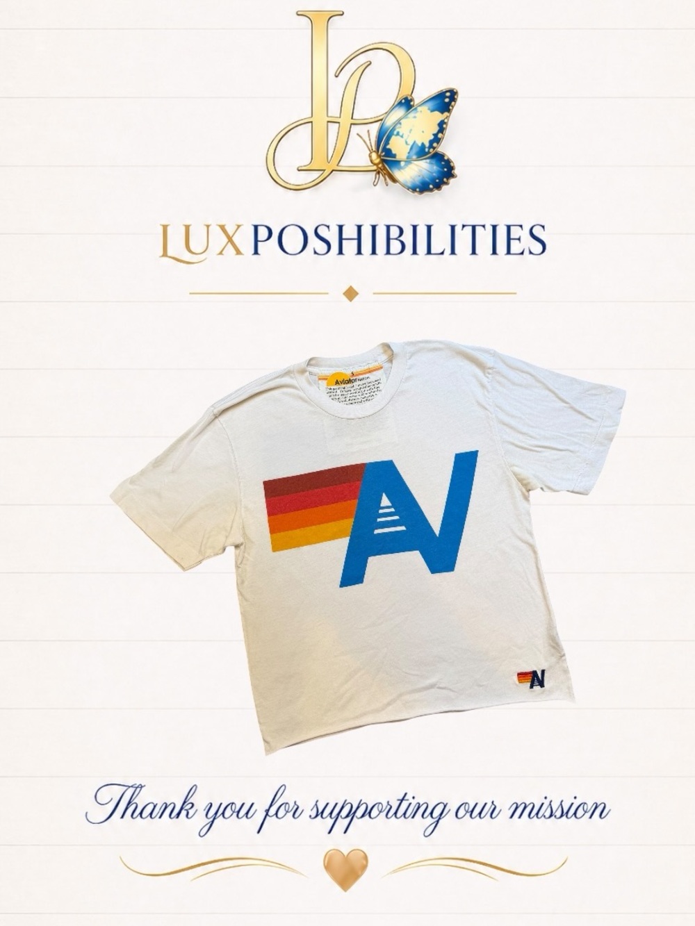 Aviator Nation 'AV' Logo and Retro Stripes